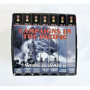 1995 7 VHS Set Campaigns In The Pacific: World War II Military Documentary